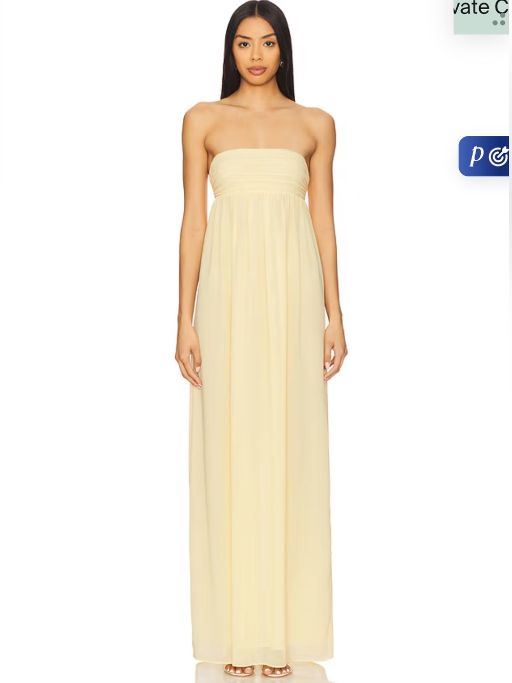 Lovers and Friends Soleil Gown in Butter Yellow